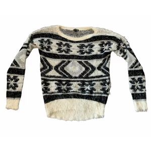 Express Boatneck White Sweater Top Womens XS